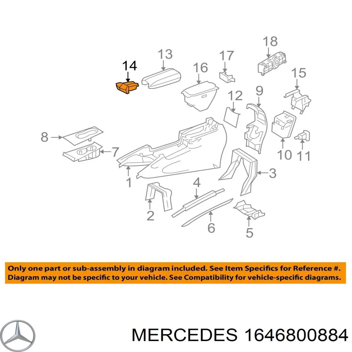  Mercedes A1646800884 preço, a partir de 45,76 USD