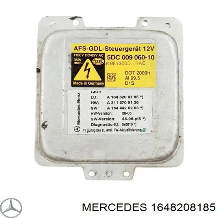 Unidade de controlo de iluminação Mercedes 1648208185 preço, a partir de 299,02 USD