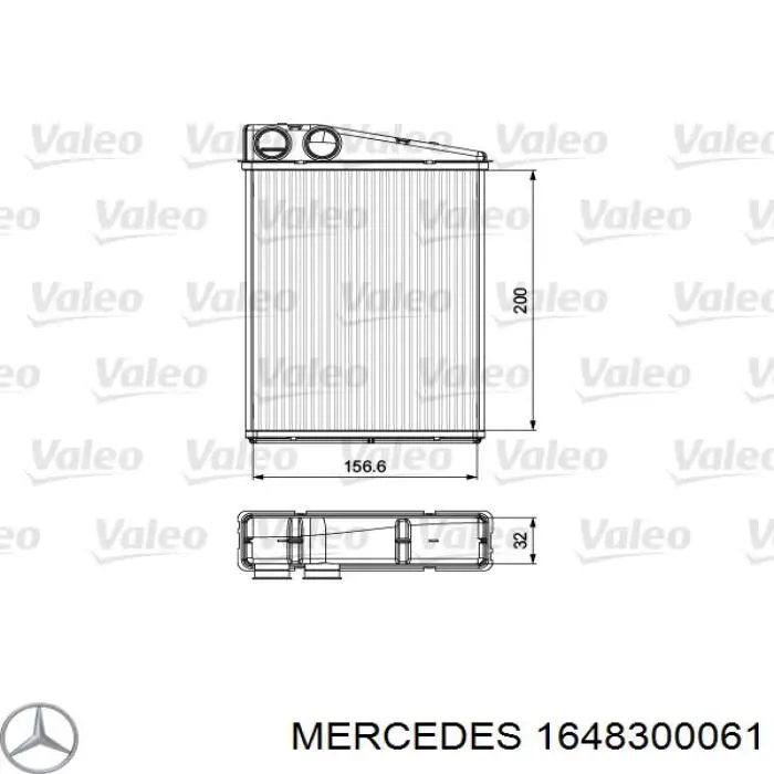 Radiador de forno (de aquecedor) Mercedes 1648300061 preço, a partir de 54,58 USD