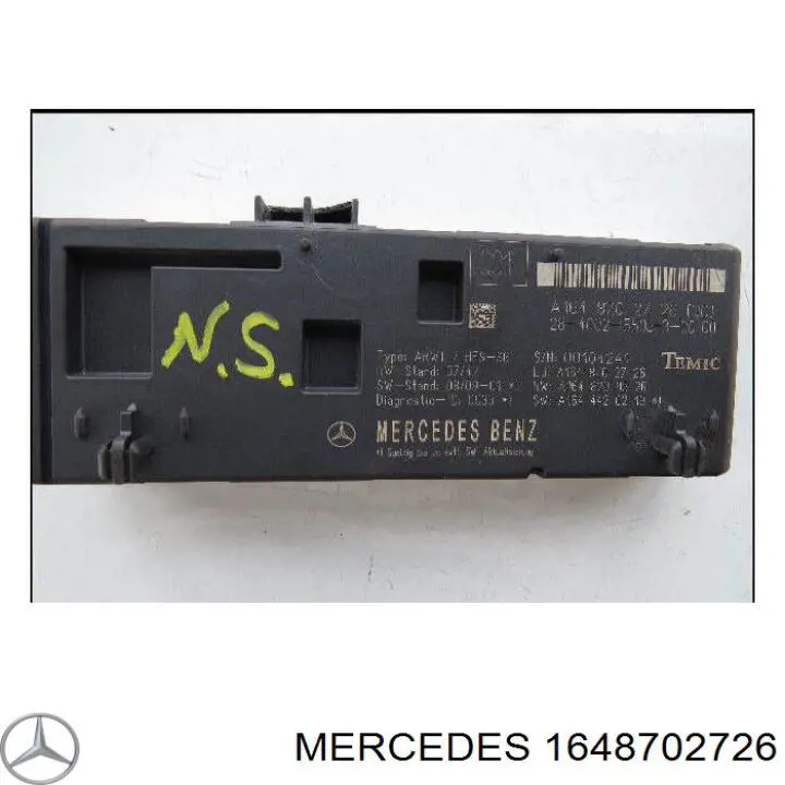1648702726 Mercedes Módulo de direção (Centralina eletrônica) de abertura de tampa de porta-malas (de 3ª/5ª porta traseira)