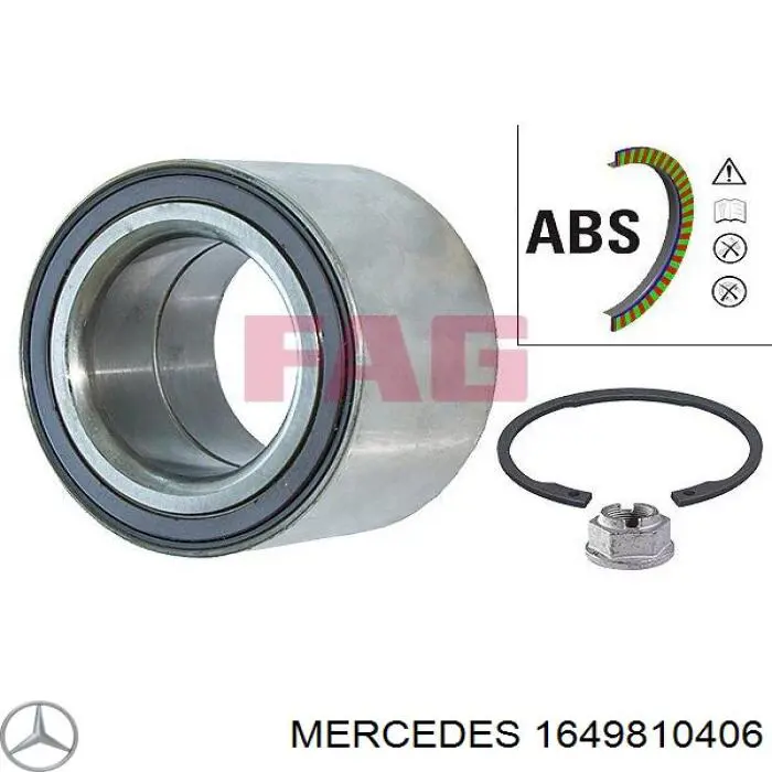Rolamento de cubo dianteiro/traseiro Mercedes 1649810406 preço, a partir de 58,75 USD