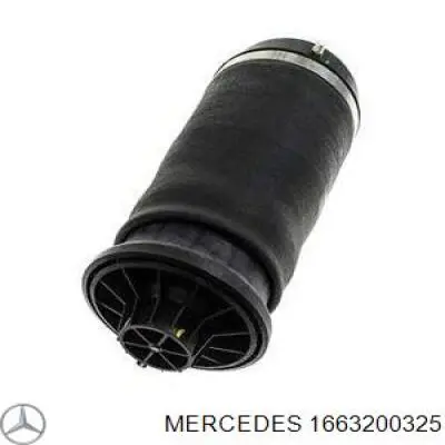 Coxim pneumático (suspensão de lâminas pneumática) do eixo traseiro Mercedes 1663200325 preço, a partir de 175,64 USD
