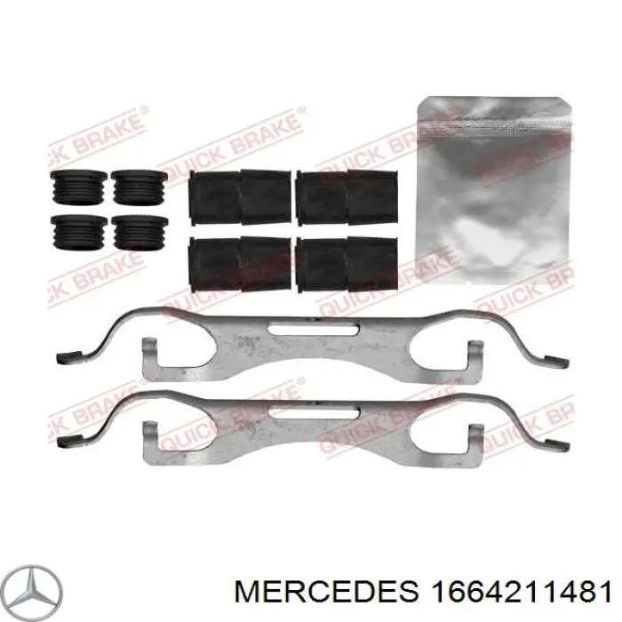 1664211481 Mercedes Suporte do freio dianteiro direito