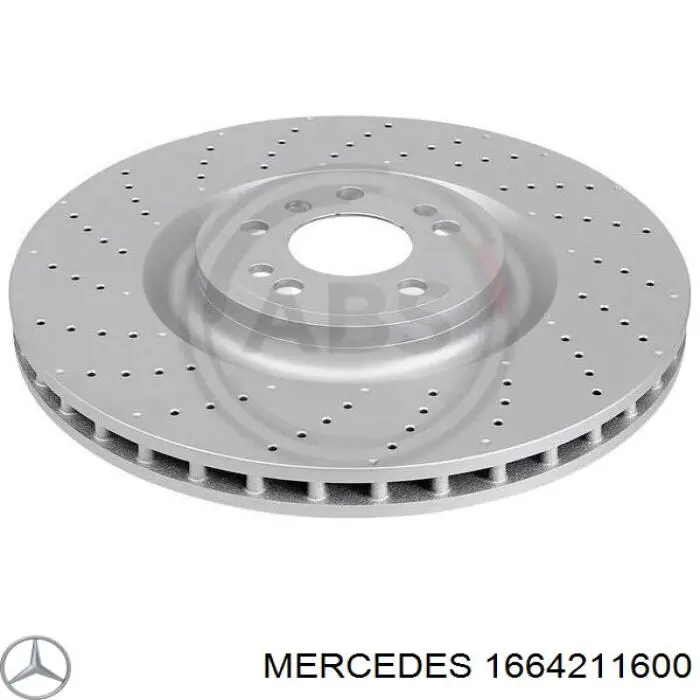 1664211600 Mercedes Disco do freio dianteiro