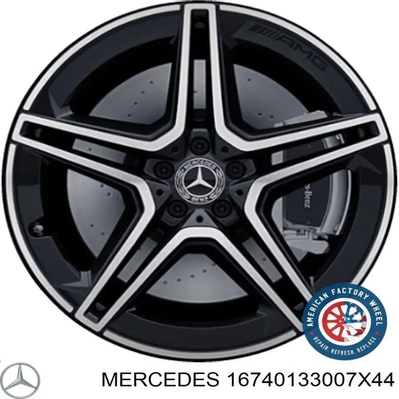 Discos de roda de aleação ligeira (de aleação ligeira, de titânio) Mercedes A16740133007X44 preço, a partir de 1466,25 USD