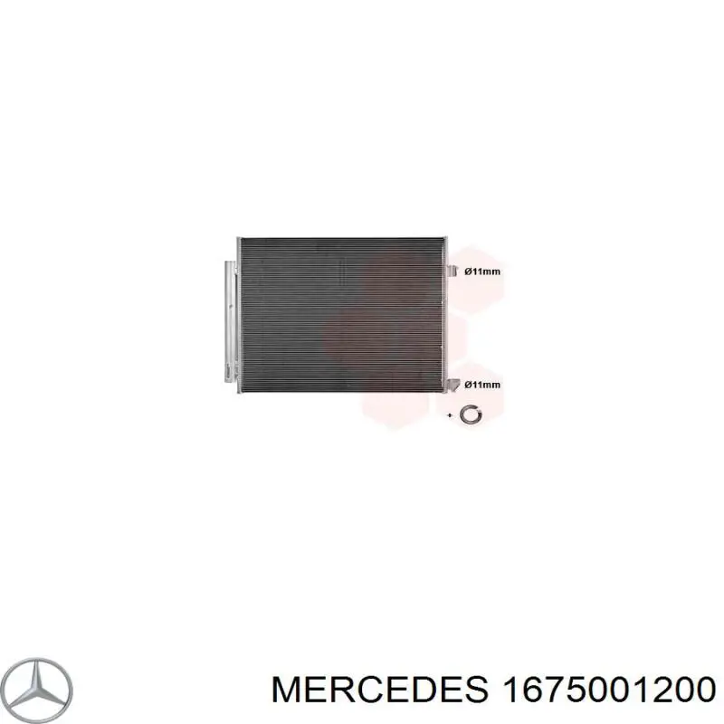 1675001200 Mercedes Radiador de aparelho de ar condicionado