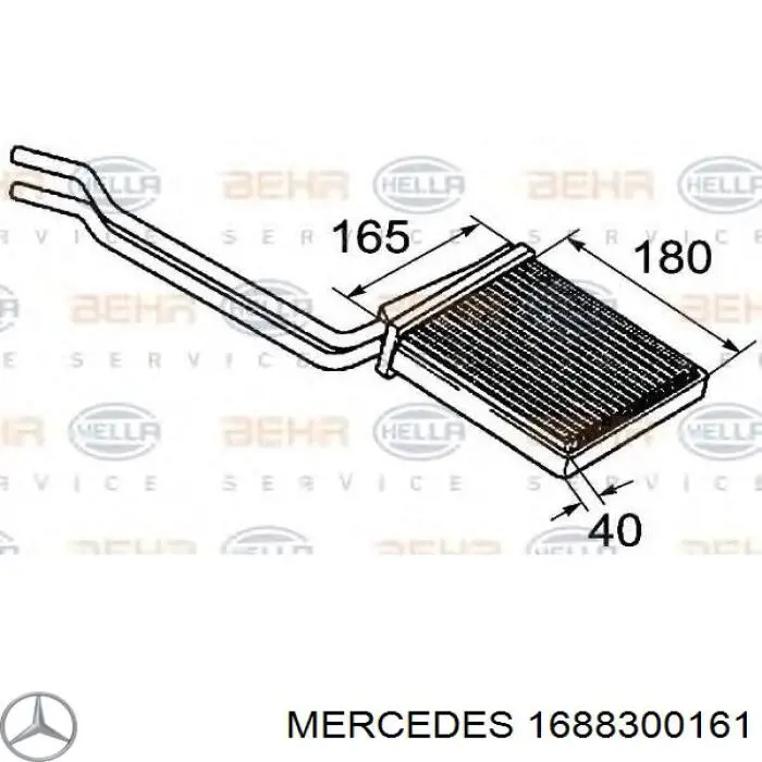1688300161 Mercedes Radiador de forno (de aquecedor)