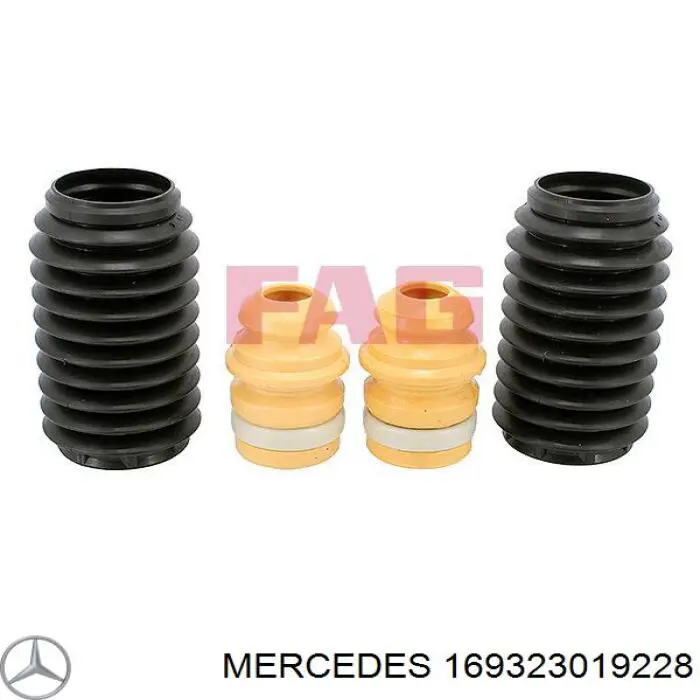 Compre 169323019228 Mercedes Pára-choque (grade de proteção) de amortecedor dianteiro + bota de proteção