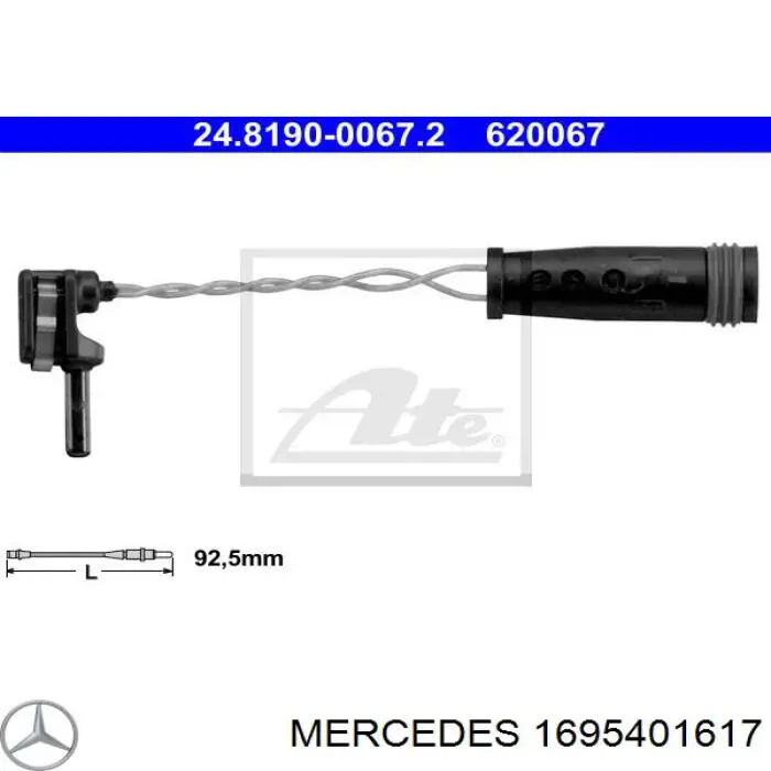 Sensor dianteiro de desgaste das sapatas do freio Mercedes 1695401617 preço, a partir de 3,59 USD