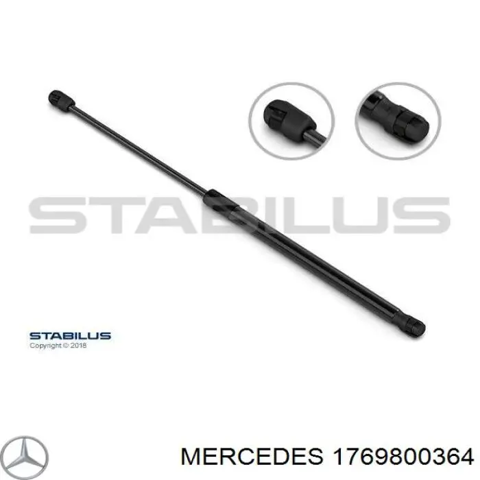 Compre Q3A1769800164 Mercedes Amortecedor de tampa de porta-malas (de 3ª/5ª porta traseira)