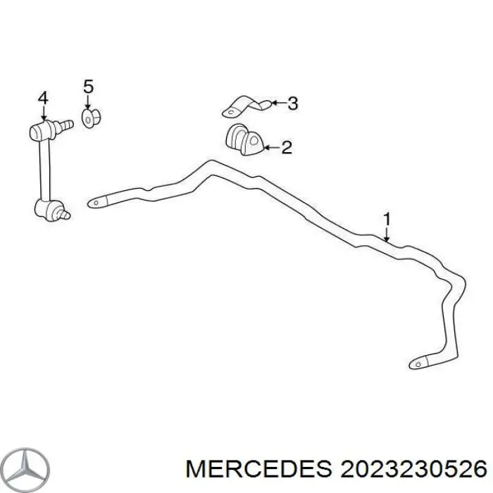 Compre A2023230526 Mercedes Braçadeira de fixação da bucha de estabilizador traseiro
