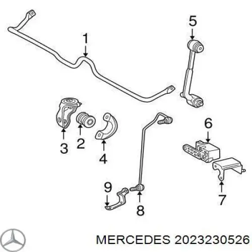 Braçadeira de fixação da bucha de estabilizador traseiro Mercedes A2023230526 preço, a partir de 29,07 USD