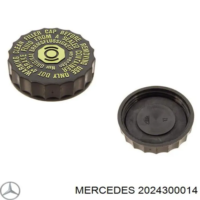 A202430001464 Mercedes Tampa de tanque de cilindro mestre do freio