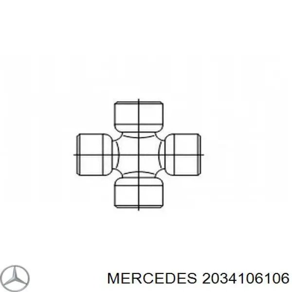 A2034106106 Mercedes Junta universal até o eixo dianteiro