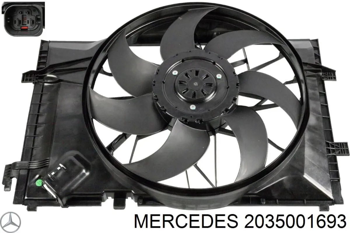 Difusor do radiador de esfriamento, montado com motor e roda de aletas Mercedes 2035001693 preço, a partir de 92,10 USD