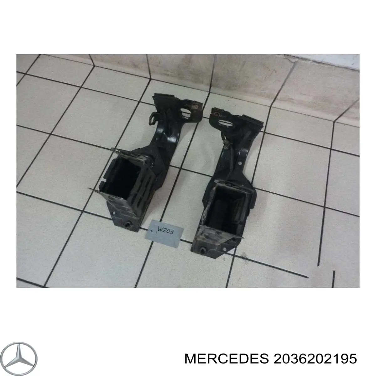 Compre 2036202195 Mercedes Consola de reforçador do pára-choque dianteiro