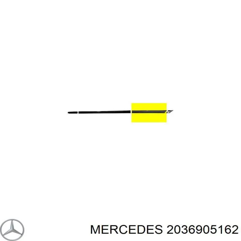 A20369051629999 Mercedes Moldura da porta traseira esquerda
