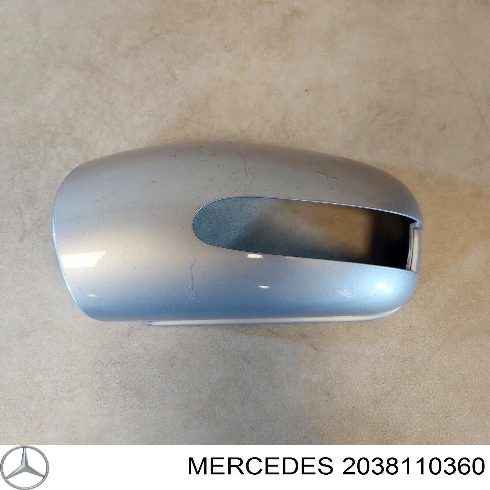Compre A20381103609999 Mercedes Placa sobreposta (tampa) do espelho de retrovisão esquerdo