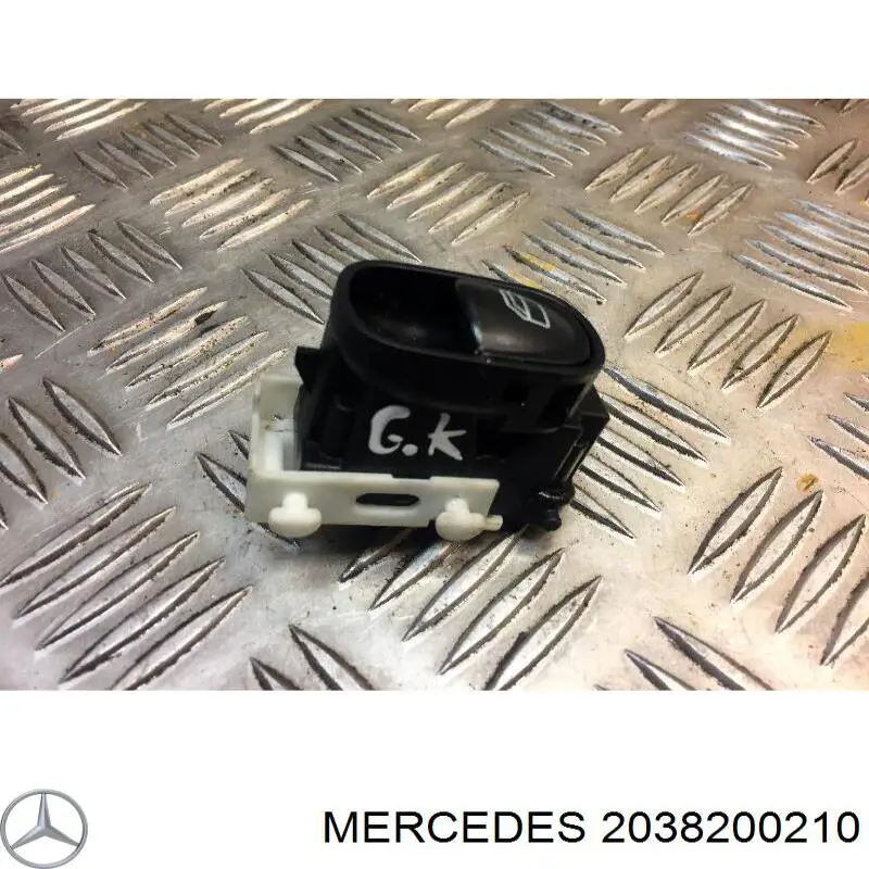2038200210 Mercedes Botão dianteiro direito de ativação de motor de acionamento de vidro