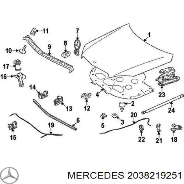 Sensor de abertura da capota Mercedes A2038219251 preço, a partir de 40,18 USD