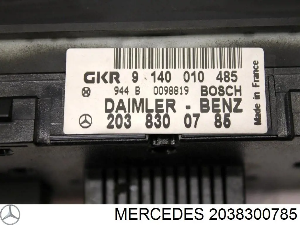 2038300785 Mercedes Unidade de controlo dos modos de aquecimento/condicionamento