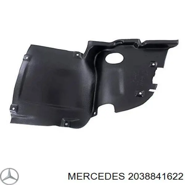 A2038841622 Mercedes Guarda-barras direito dianteiro do pára-lama dianteiro