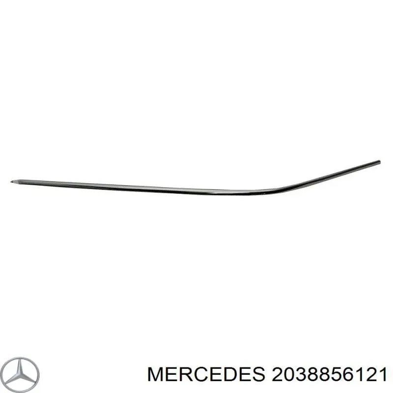 Compre 2038856121 Mercedes Moldura esquerda do pára-choque dianteiro