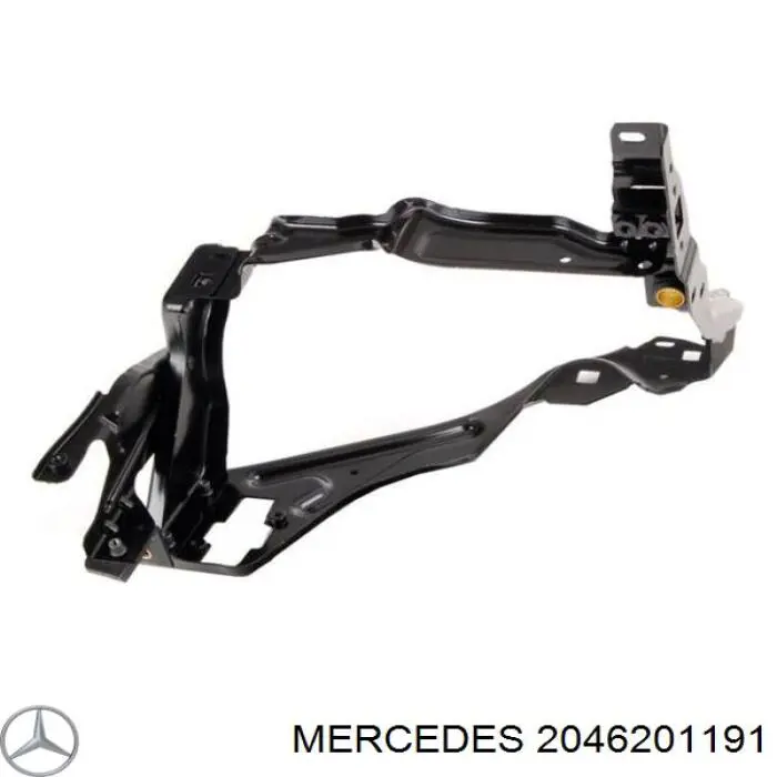 2046201191 Mercedes Suporte esquerdo do radiador (painel de montagem de fixação das luzes)
