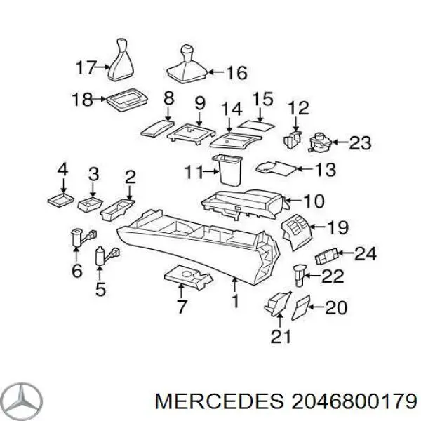 Cinzeiro de consola central Mercedes 2046800179 preço, a partir de 37,46 USD