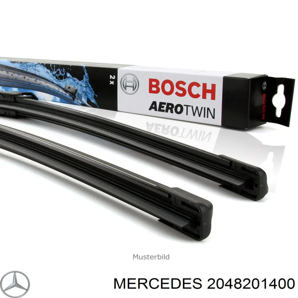 Limpa-pára-brisas do pára-brisas, kit de 2 un. 2048201400 Mercedes