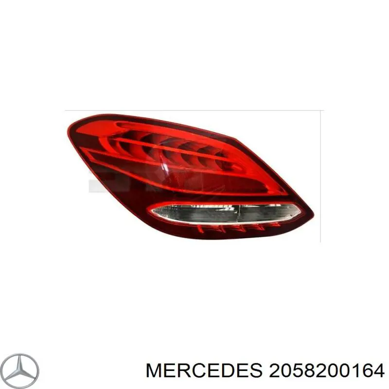 2058200164 Mercedes Lanterna traseira esquerda