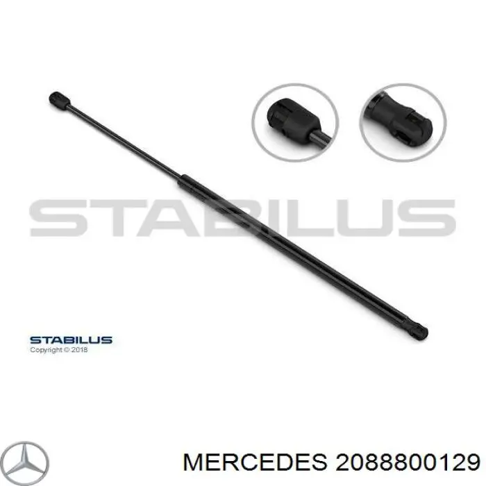 A2088800129 Mercedes Amortecedor de tampa de porta-malas (de 3ª/5ª porta traseira)