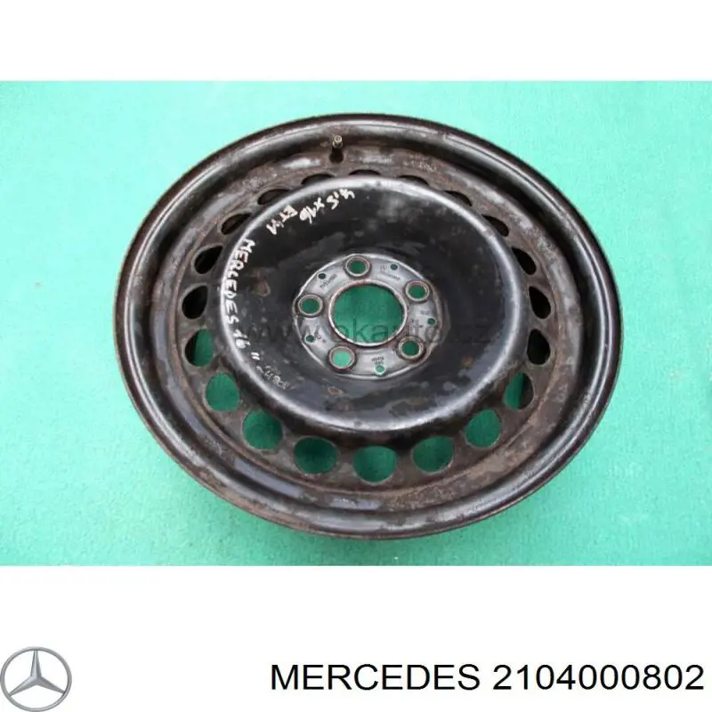 A2104000802 Mercedes Discos de roda de aço (estampados)