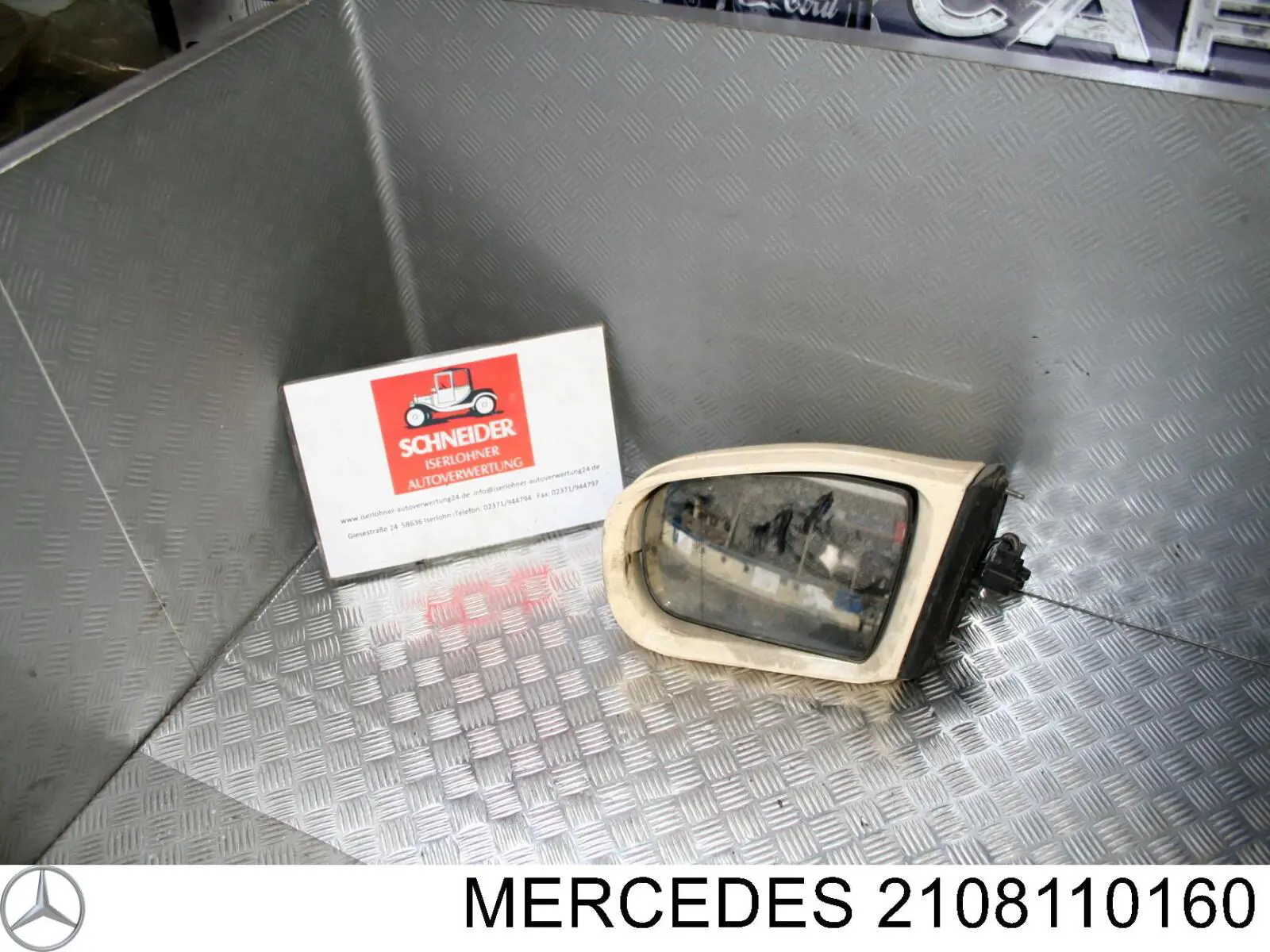 2108110160 Mercedes Placa sobreposta (tampa) do espelho de retrovisão esquerdo