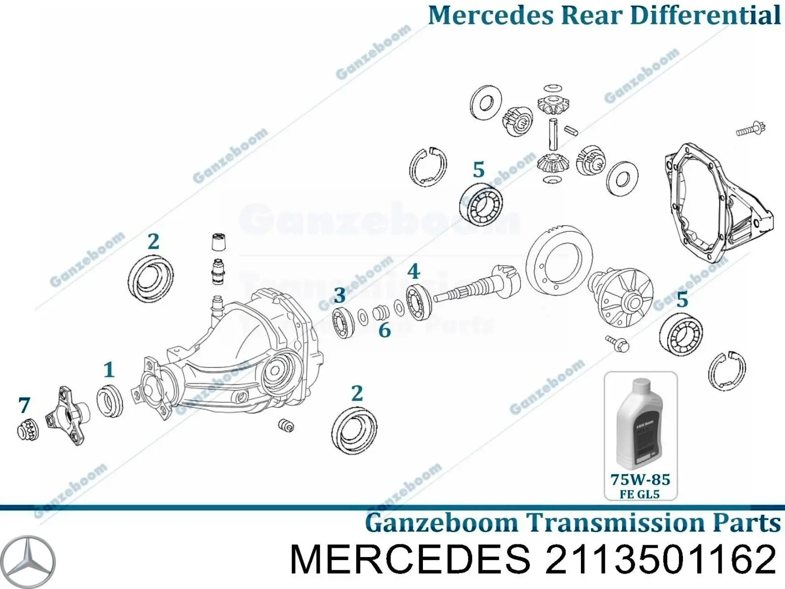 Redutor do eixo traseiro Mercedes A2113509514 preço, a partir de 1528,82 USD