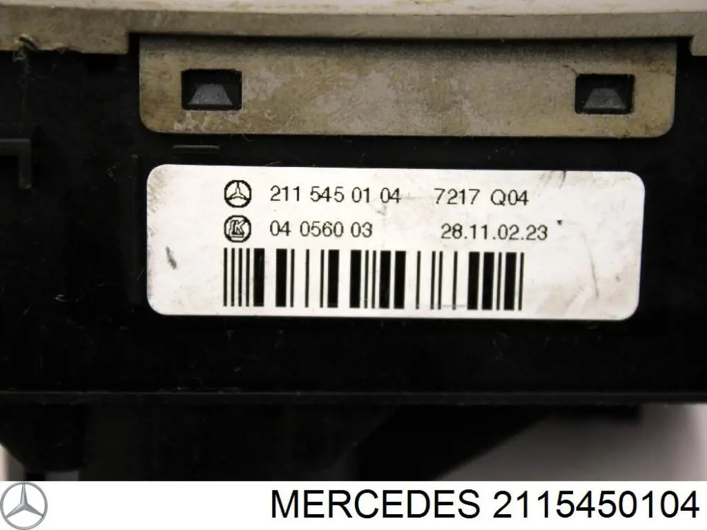 2115450104 Mercedes Comutador das luzes no "painel de instrumentos"