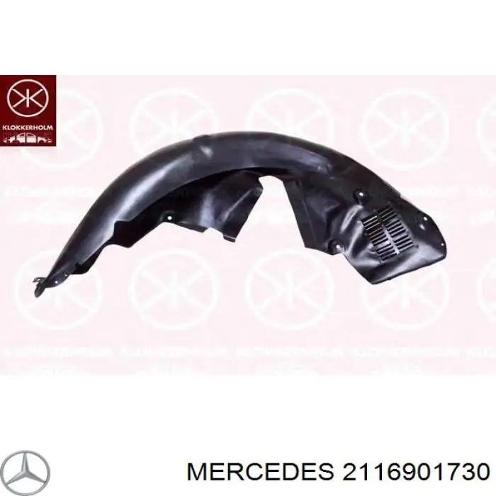2116901730 Mercedes Guarda-barras do pára-lama traseiro esquerdo