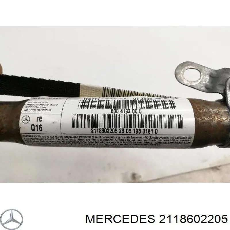 Cinto de segurança (AIRBAG) de estore lateral direito Mercedes 2118602205 preço, a partir de 103,86 USD