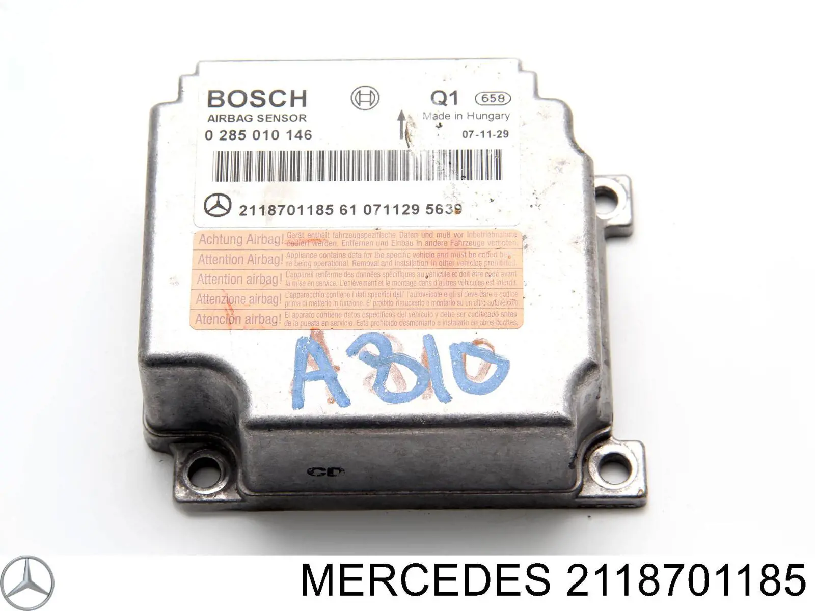 Módulo processador de controlo da bolsa de ar (Centralina eletrônica AIRBAG) Mercedes 2118701185 preço, a partir de 112,56 USD