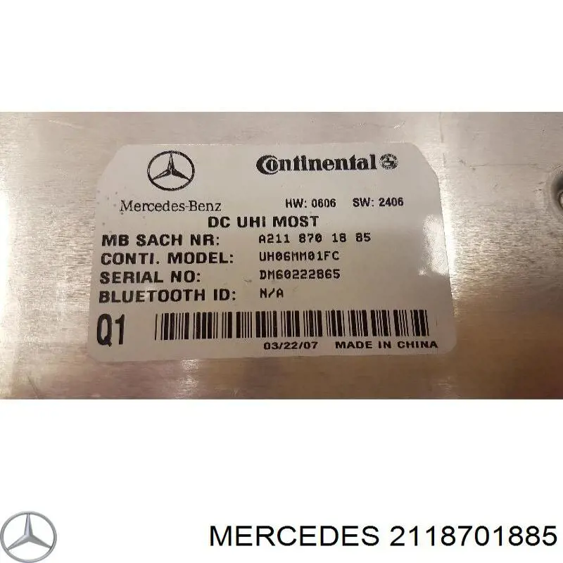 Unidade de controlo Bluetooth Mercedes 2118701885 preço, a partir de 62,75 USD