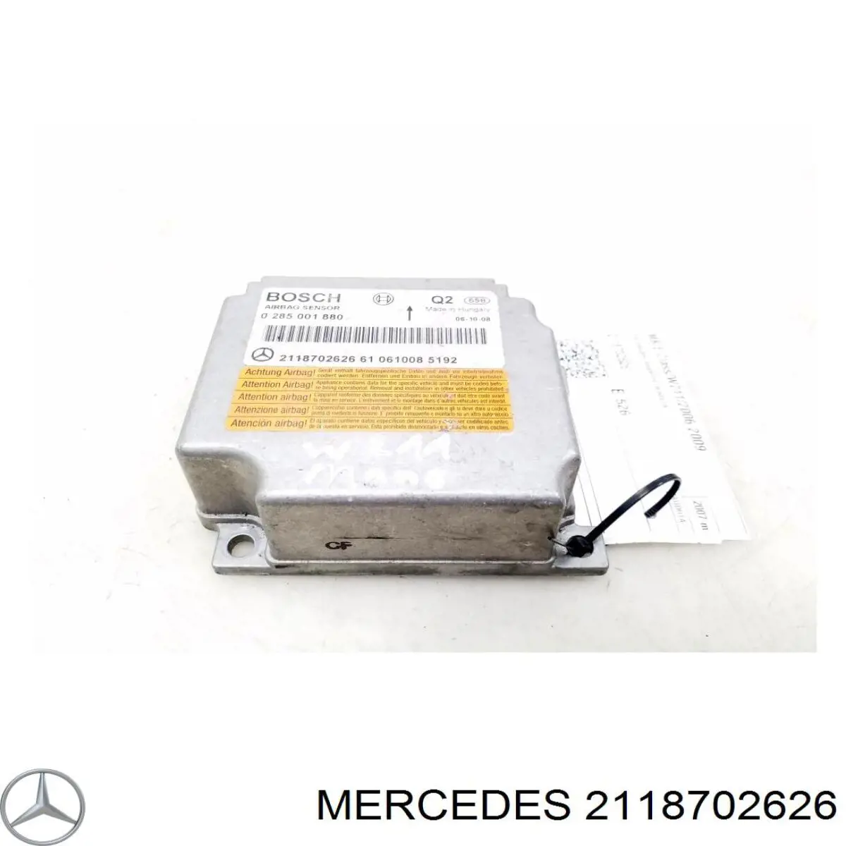 2118702626 Mercedes Módulo processador de controlo da bolsa de ar (Centralina eletrônica AIRBAG)
