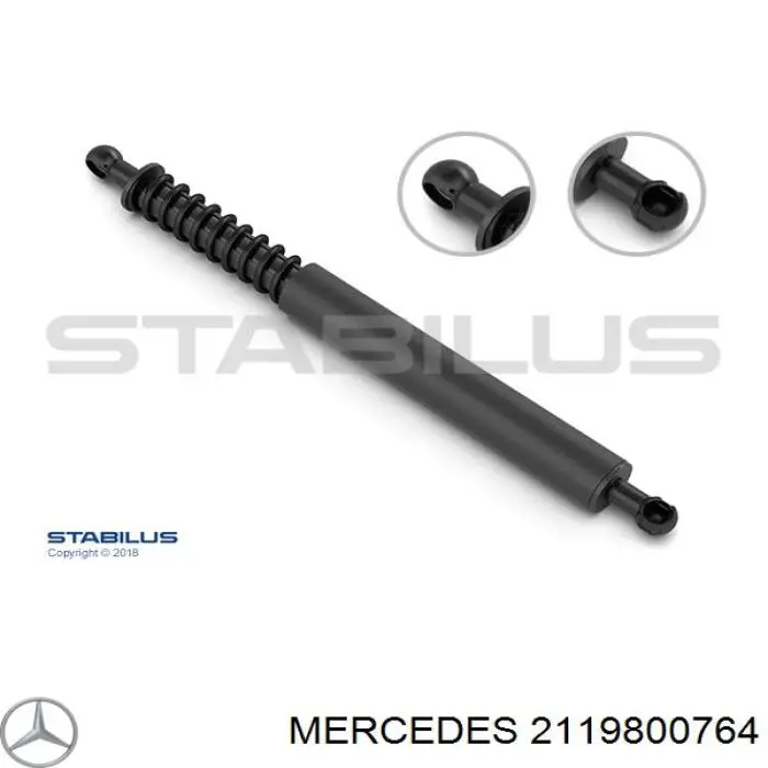 A2119802264 Mercedes Amortecedor de tampa de porta-malas (de 3ª/5ª porta traseira)