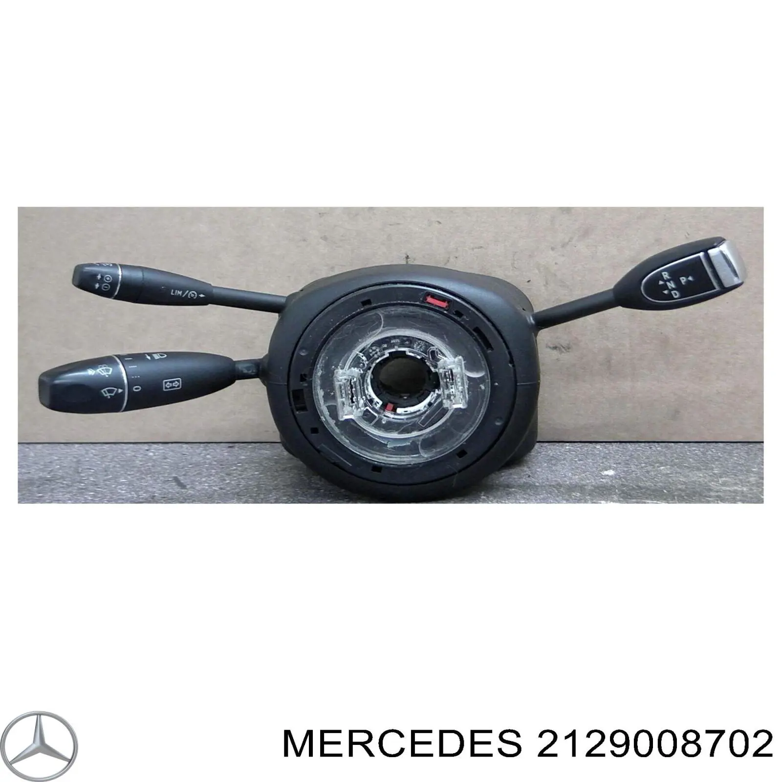 2129008702 Mercedes Comutador instalado na coluna da direção, montado