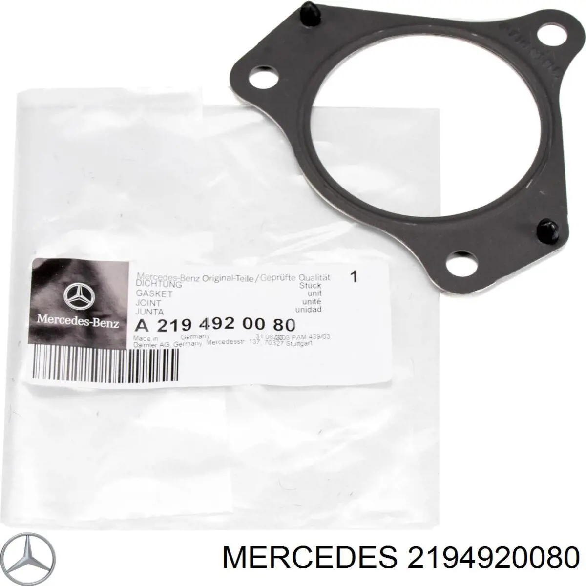 2194920080 Mercedes Vedante de turbina dos gases de escape, escape