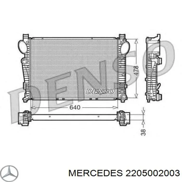 Radiador de esfriamento de motor Mercedes 2205002003 preço, a partir de 117,48 USD