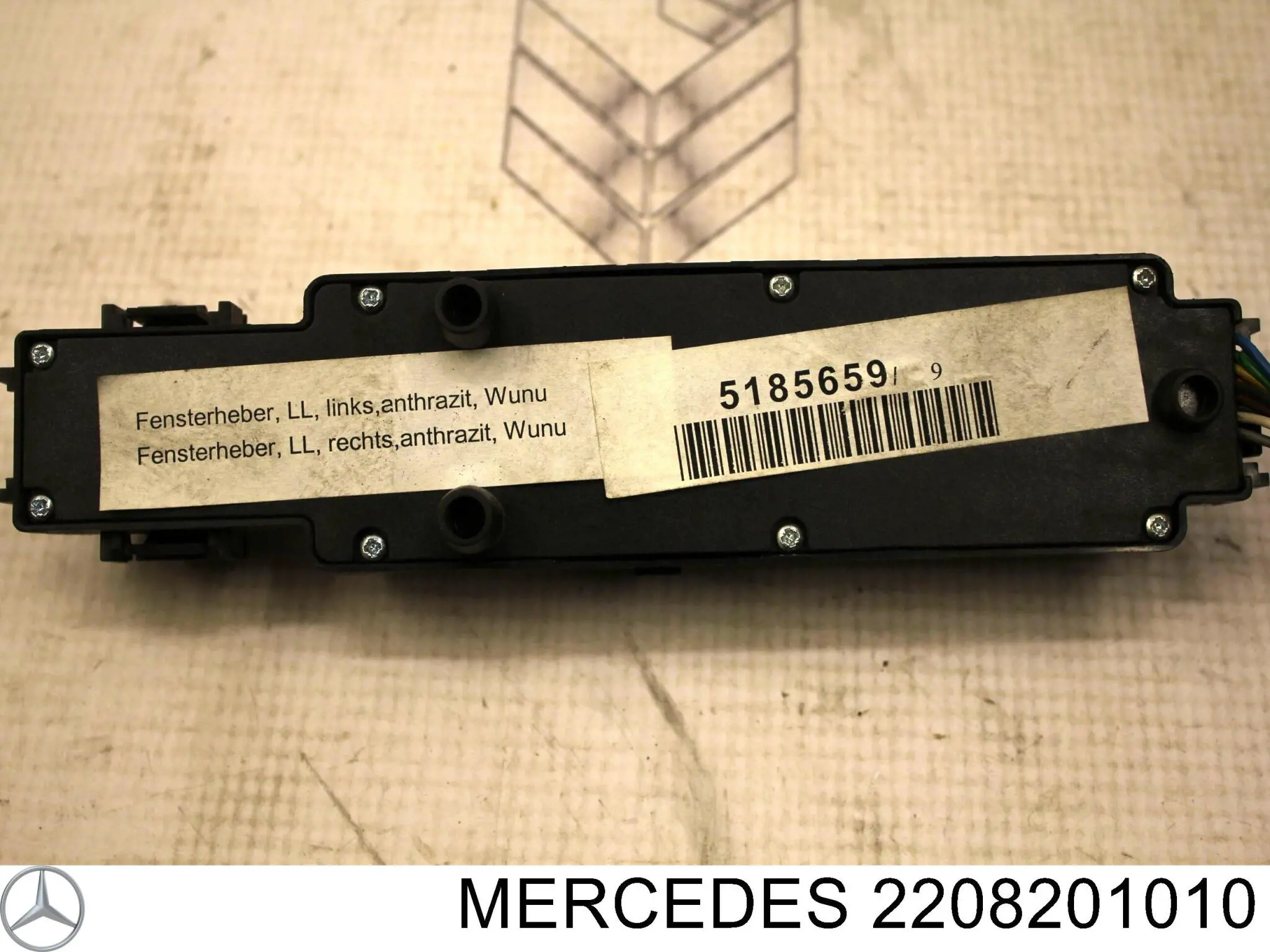 Unidade de botões dianteira esquerda de controlo de elevador de vidro 2208201010 Mercedes