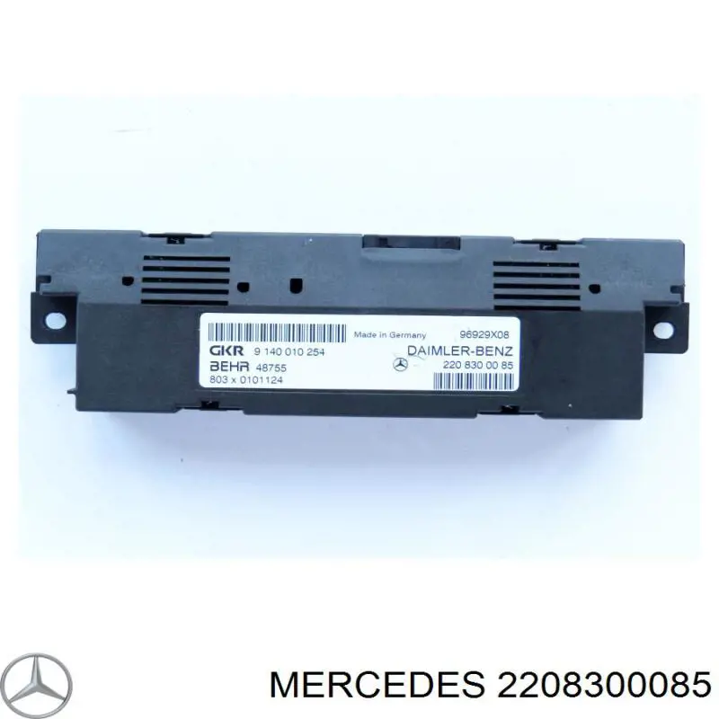 2208300085 Mercedes Unidade de controlo dos modos de aquecimento/condicionamento