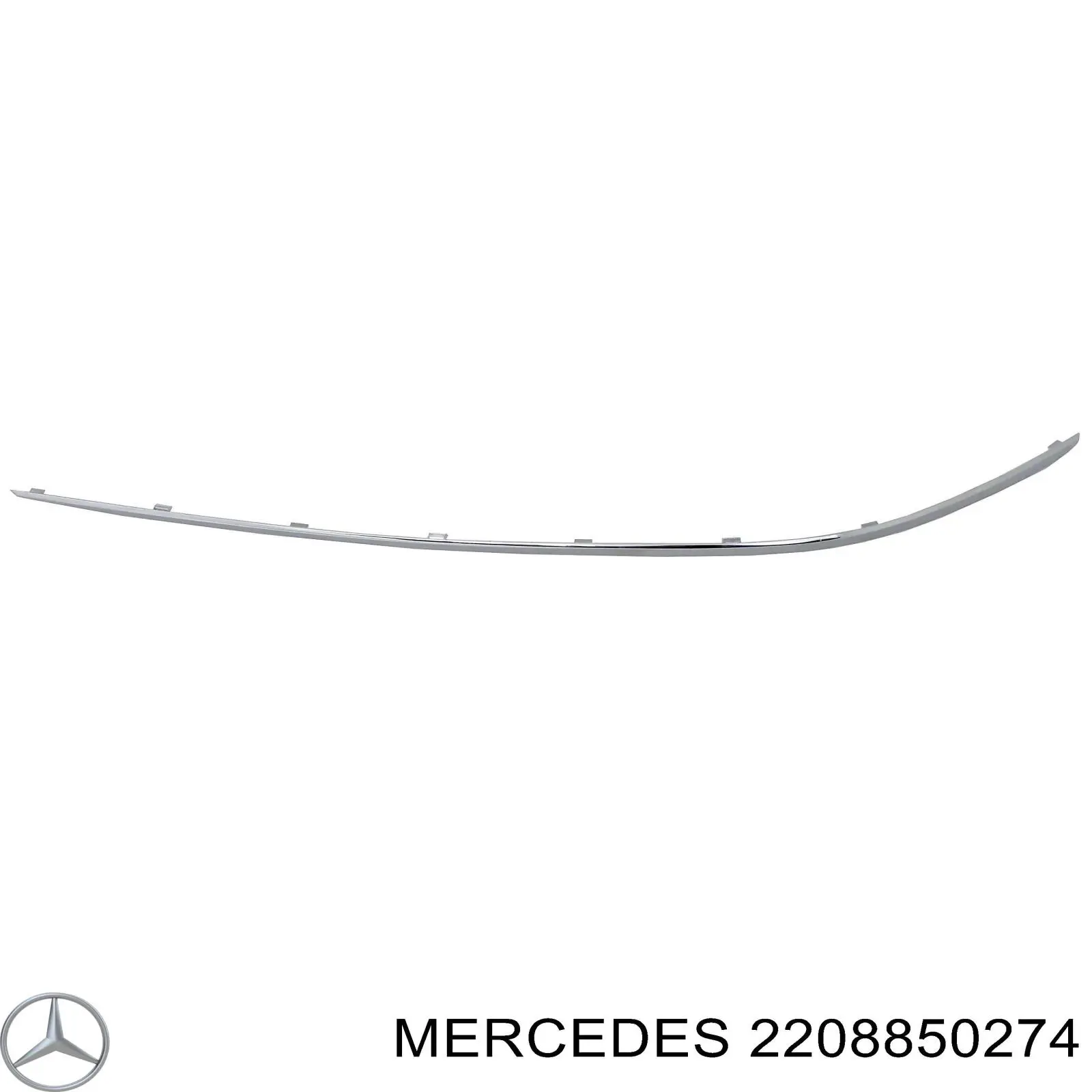 Moldura direita do pára-choque dianteiro Mercedes 2208850274 preço, a partir de 22,43 USD
