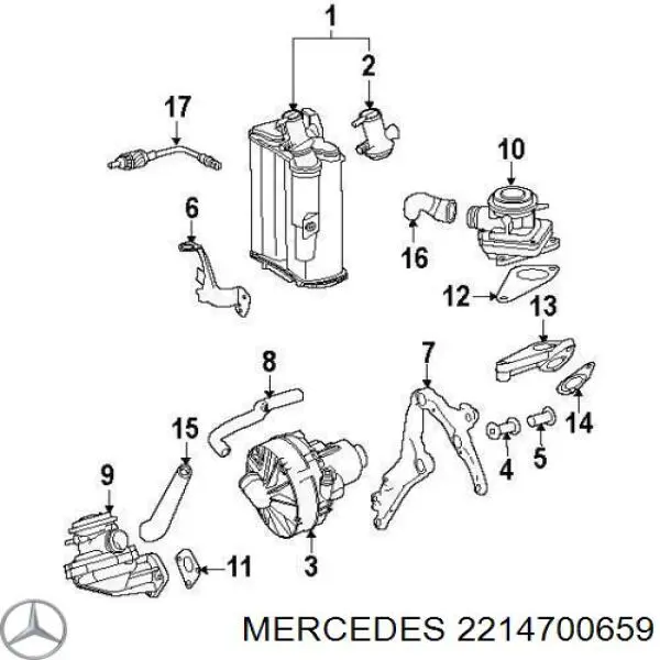 A2214700659 Mercedes Adsorvedor dos vapores de combustível