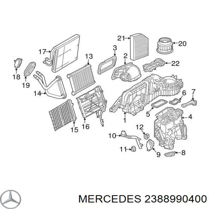 A238899040064 Mercedes Aromatizante para o painel de instrumentos